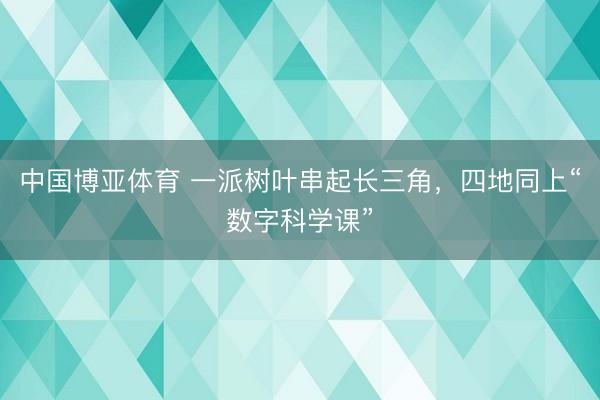 中国博亚体育 一派树叶串起长三角，四地同上“数字科学课”
