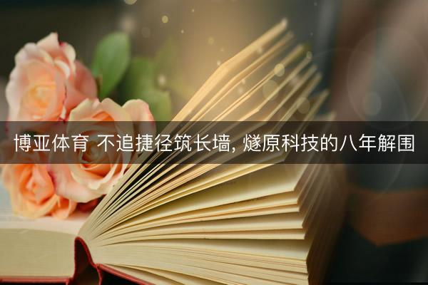 博亚体育 不追捷径筑长墙， 燧原科技的八年解围