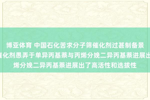 博亚体育 中国石化苦求分子筛催化剂过甚制备景观及愚弄专利， 该催化剂愚弄于单异丙基萘与丙烯分娩二异丙基萘进展出了高活性和选拔性